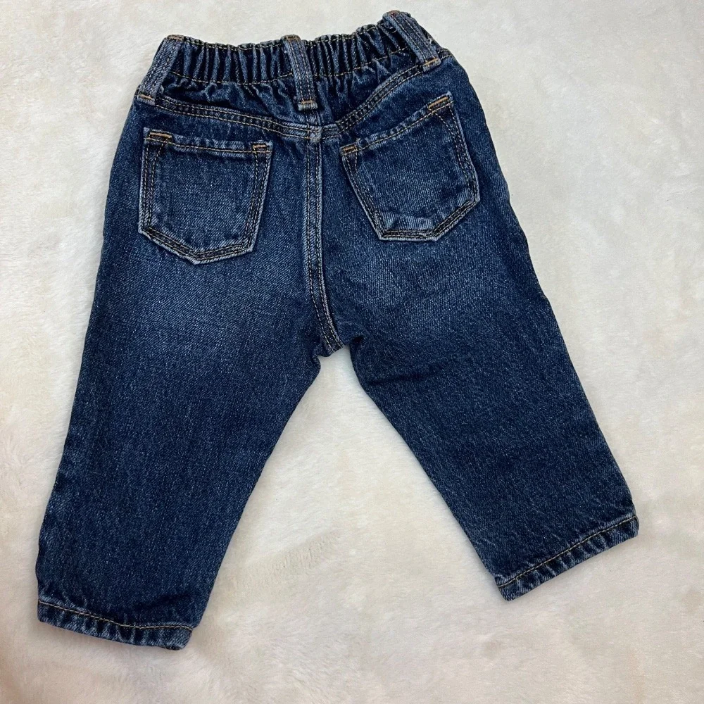 Old Navy Denim Jeans Elastic Waist Dark Wash Toddler‎ Pants 6-12 Months